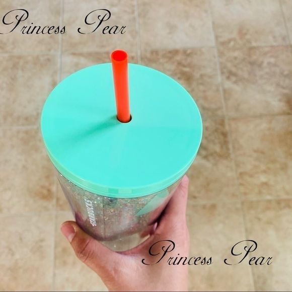 5/$100 Starbucks Holiday 2020 Venti Tumbler Teal Glitter - Picture 2 of 5